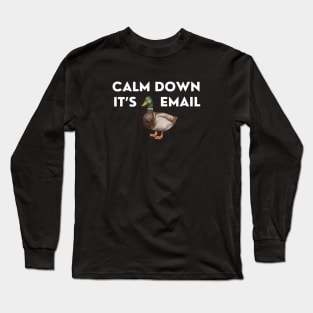 CALM DOWN, IT'S DUCKING EMAIL Long Sleeve T-Shirt